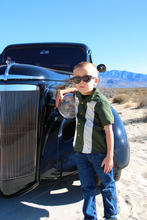 Load image into Gallery viewer, Boy's Bowler Hunter Green Retro Cotton Top