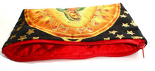 Load image into Gallery viewer, Cloth wallet side, Red zipper closure