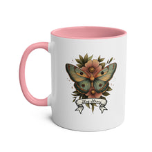Load image into Gallery viewer, Mug - Pastel Tattoo Moth &#39;Stay Strong&#39; Coffee Mug, 11oz