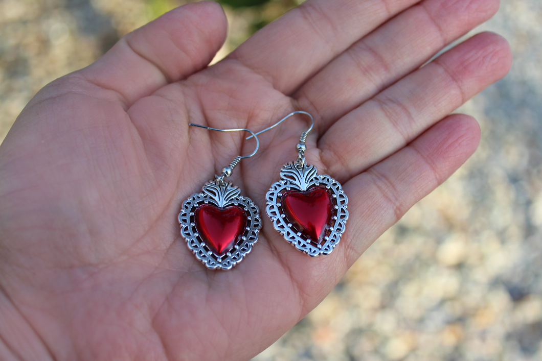 Sacred Heart Jewelry Dangle Earrings