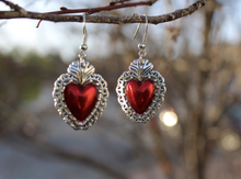 Load image into Gallery viewer, Sacred Heart Jewelry Dangle Earrings