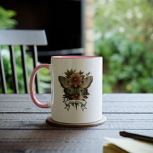 Load image into Gallery viewer, Mug - Pastel Tattoo Moth &#39;Stay Strong&#39; Coffee Mug, 11oz