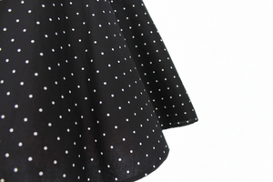 Polka Dot Black & White Sweetheart Cocktail Strap Dress
