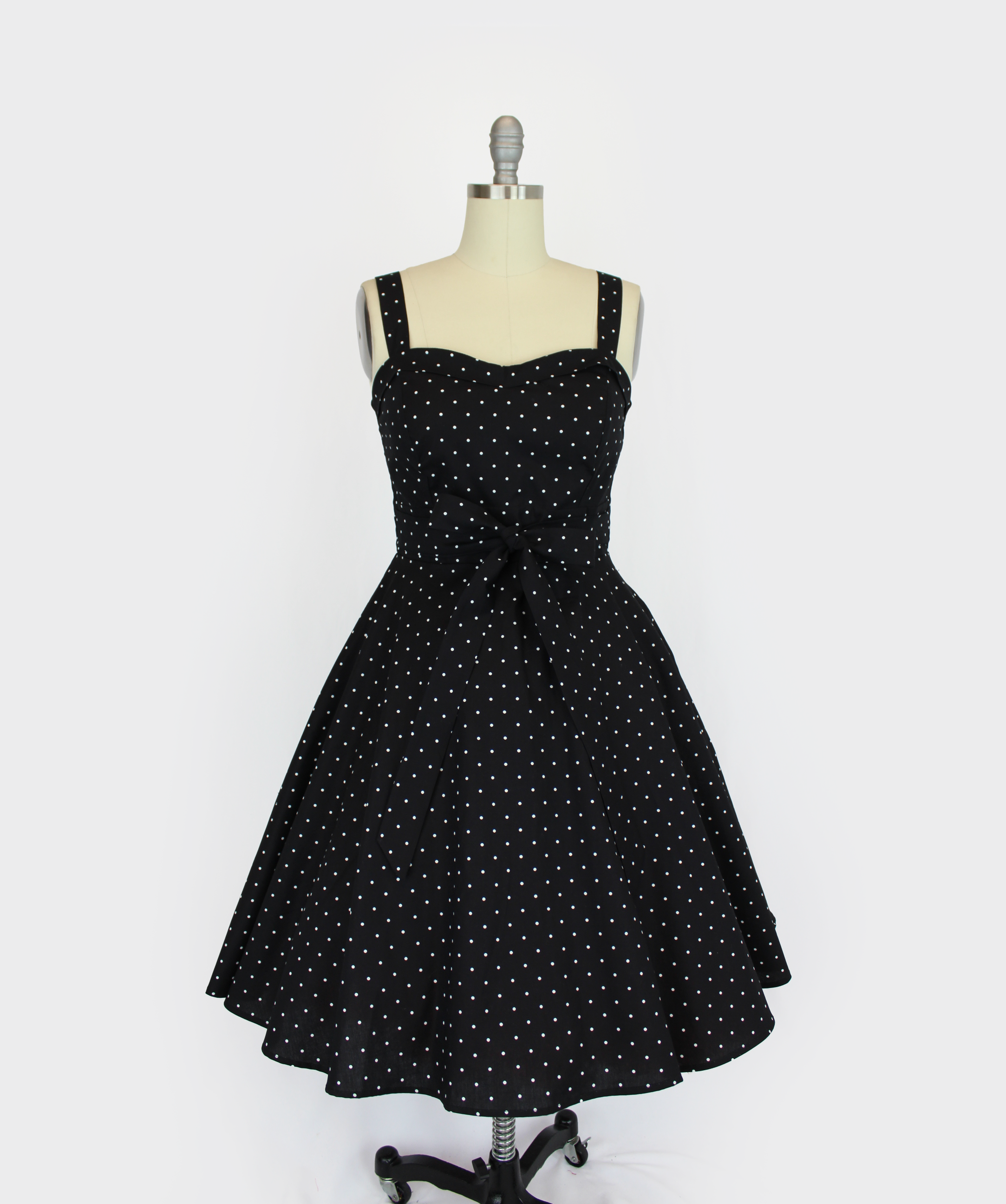 slim fit dress slacks Sherri Hill Polka Dot Halter Prom Dress 57802 main image 1