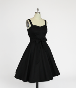 Black Sweetheart Cocktail Strap Dress w/Pockets XS-3XL