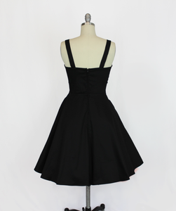 Black Sweetheart Cocktail Strap Dress w/Pockets XS-3XL