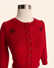 Load image into Gallery viewer, Red Spider Web Cardigan Sweater