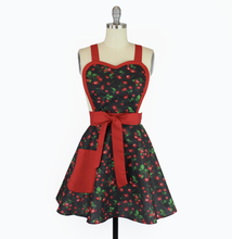 Load image into Gallery viewer, Retro Red Apron Vintage Inspired Cherry Pin Up Apron