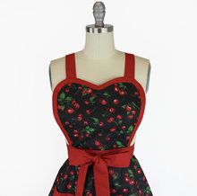 Load image into Gallery viewer, Retro Red Apron Vintage Inspired Cherry Pin Up Apron