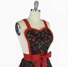 Load image into Gallery viewer, Retro Red Apron Vintage Inspired Cherry Pin Up Apron