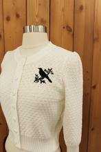 Load image into Gallery viewer, Crow Vintage Inspired Ivory Cardigan Sweater