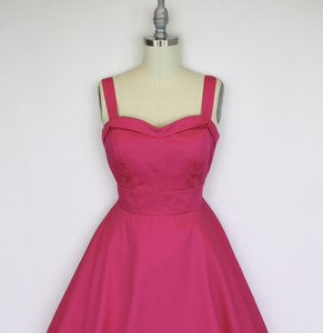 Hot Pink Sweetheart Cocktail Strap Dress w/Pockets XS-3XL