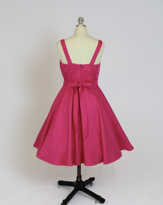 Hot Pink Sweetheart Cocktail Strap Dress w/Pockets XS-3XL