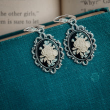 Load image into Gallery viewer, Handmade Ivory Rose Cameo Earrings