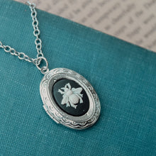 Load image into Gallery viewer, Bee Cameo Locket Necklace