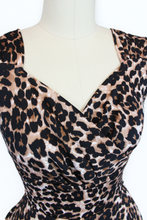 Load image into Gallery viewer, Leopard Cocktail Sweetheart Dress
