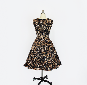 Leopard Cocktail Sweetheart Dress