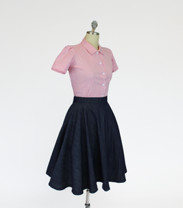 Pink Country Gingham Rockabilly Western Top