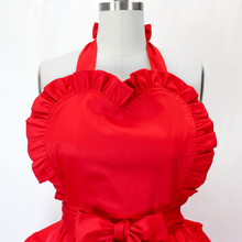 Load image into Gallery viewer, Bright Red Christmas Apron