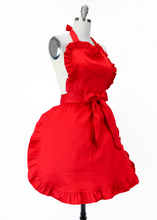 Load image into Gallery viewer, Bright Red Christmas Apron