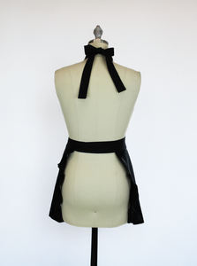 Gothic Glam Apron with Neon Green Spiderweb Heart Detail