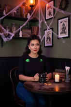 Load image into Gallery viewer, Frankenstein and Bride Embroidered Retro Pinup Sweater