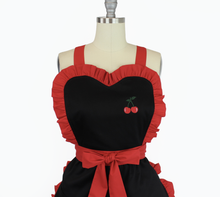 Load image into Gallery viewer, Retro Apron Vintage Inspired Embroidered Cherry Apron