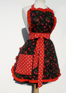 "Whisked Away" Black Cherry Apron