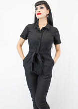 Load image into Gallery viewer, One Piece Long Black Play Suit Jumpsuit