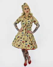 Load image into Gallery viewer, Tattoo Art Vintage Inspired Dress / Rockabilly Pinup Dress