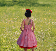 Load image into Gallery viewer, Flirty &amp; Fun Red &amp; White Gingham Dress Full Circle Skirt XS-3XL