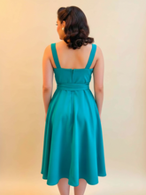 Load image into Gallery viewer, Teal Vintage Swing Dress 1950s Inspired Retro Dress