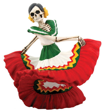 Day of the Dead Dancing Senorita Red