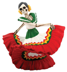 Day of the Dead Dancing Senorita Red