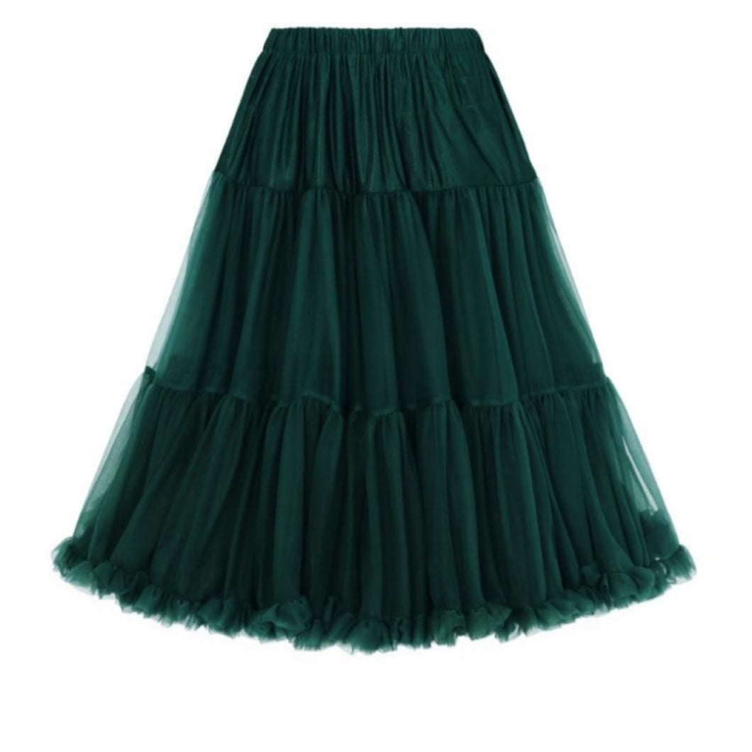 Banned Apparel: Petticoat Bottle Green- XL\ 2X