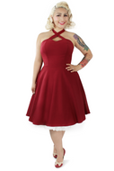 Model wearing dress 