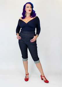 Denim Pin Up High Waist Capri Pants XS Denim Pin Up High Waist Capri Pants XS