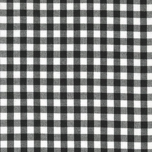 black and white gingham print