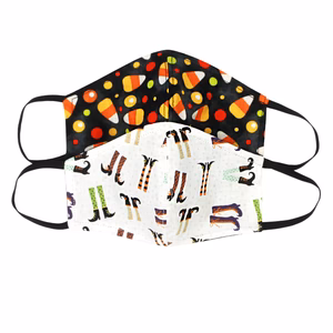 Halloween Kid Face Masks With Filter Pocket - Candy Corn / Hocus Pocus